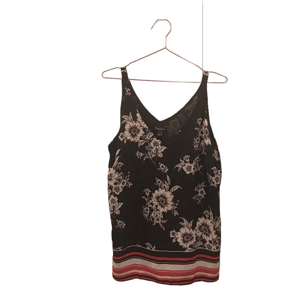 Roz & Ali Floral Shell Tank Blouse - Size Large - NWT
